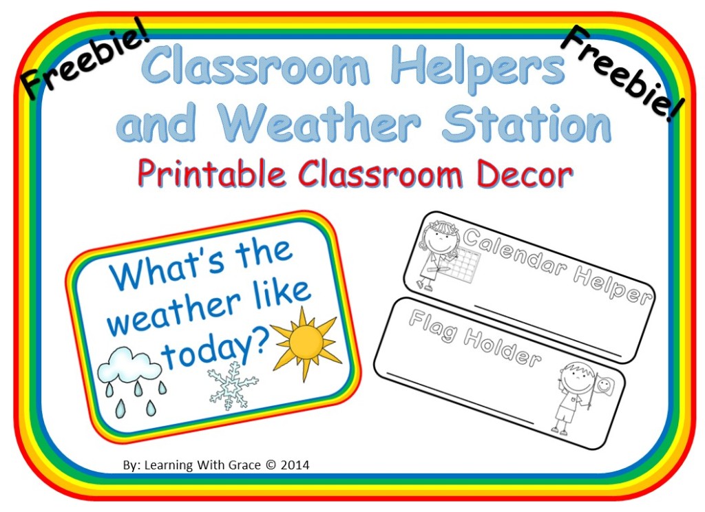 Cover Sheet for Teachers Helper printables